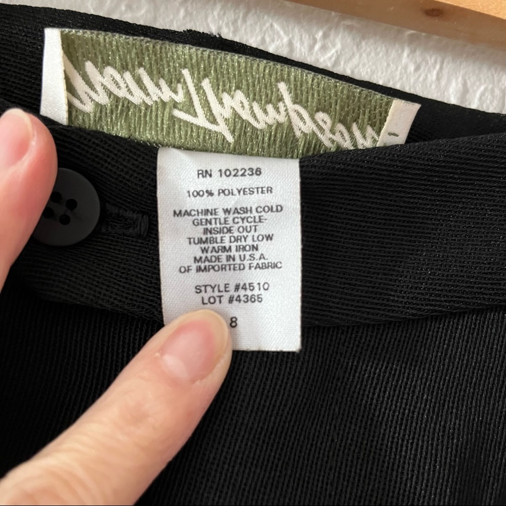NWT Norm Thompson High Waist Trousers Black 8 - Picture 6 of 9
